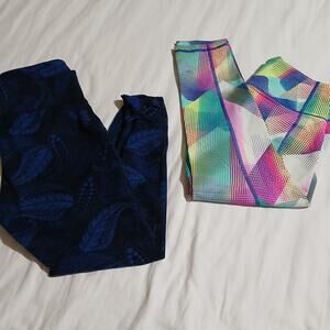 2 YOGA leggings Victoria's Secret VSX sport/ Old Navy Active MEDIUM